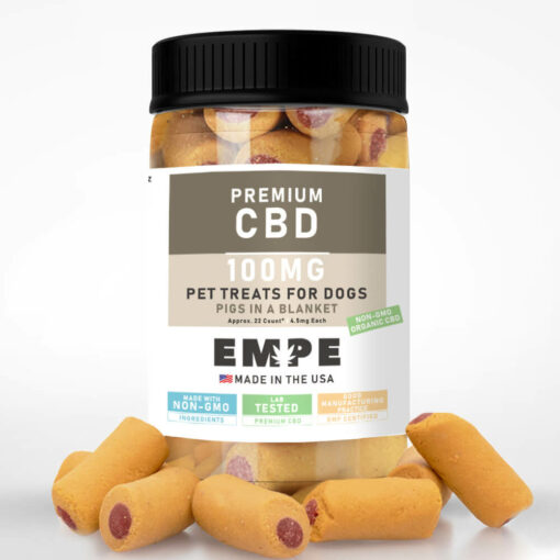 CBD Treats for Dog 100mg - Pigs in a Blanket - with treats