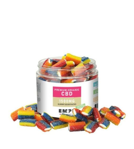 CBD Gummy Sour Packs 1500mg open Empe-USA