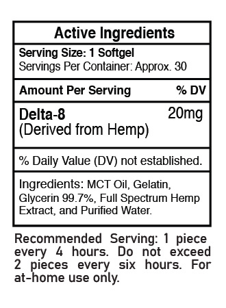 Delta 8 Softgels Ingredients