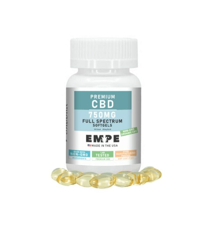 Full Spectrum Empe USA softgels 750mg 30 pcs open