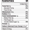 Delta 8 Sour Gummies 600mg Nutrition Facts