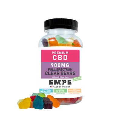Full Spectrum CBD Clear Gummy Bears 900mg
