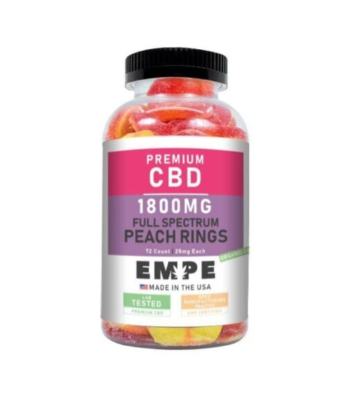 CBD Full Spectrum Peach Rings Gummies 1800mg