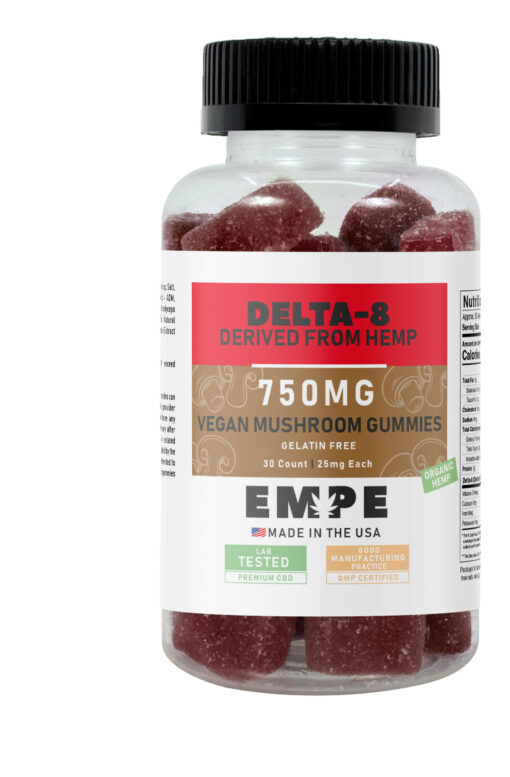 Delta-8 Vegan Mushroom Gummies 750mg Empe USA Closed