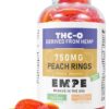 THC-O Sour Peach Ring Gummies 750mg Open