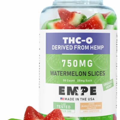 THC-O Watermelon Slices Sour Gummies 750mg Open