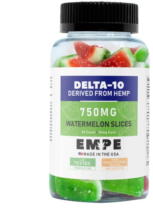 Delta-10 Watermelon Slices Gummies 750mg Empe-USA Closed