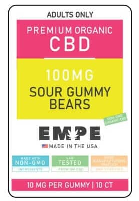 CBD Sour Gummy Bears Pouch EMPE USA