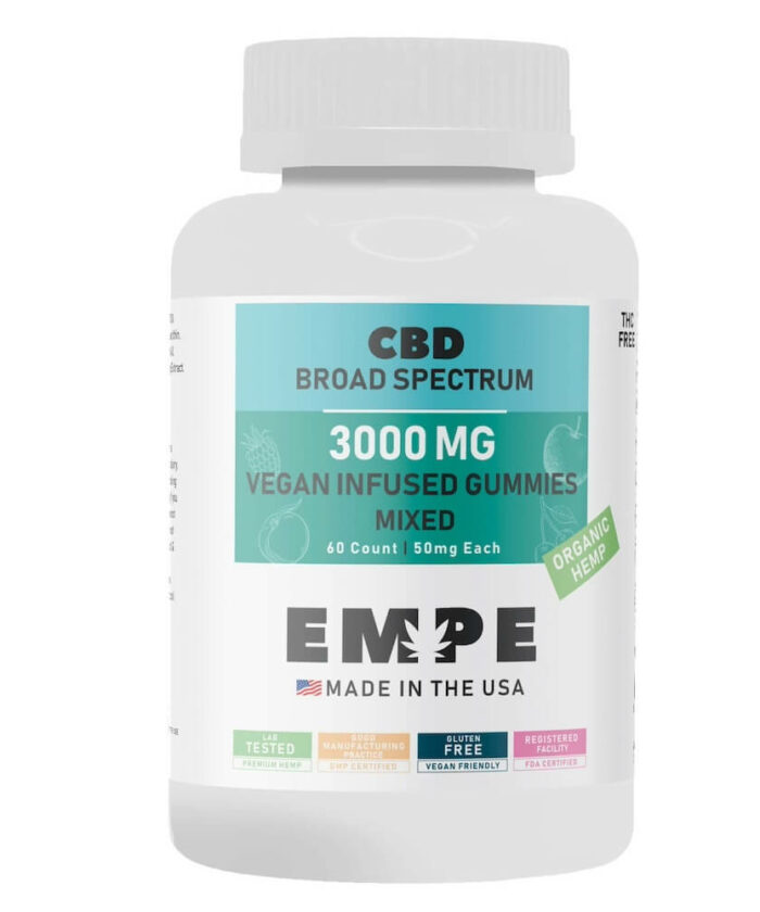 CBD Broad Spectrum Infused Gummies 50mg Mixed Flavors 3000mg